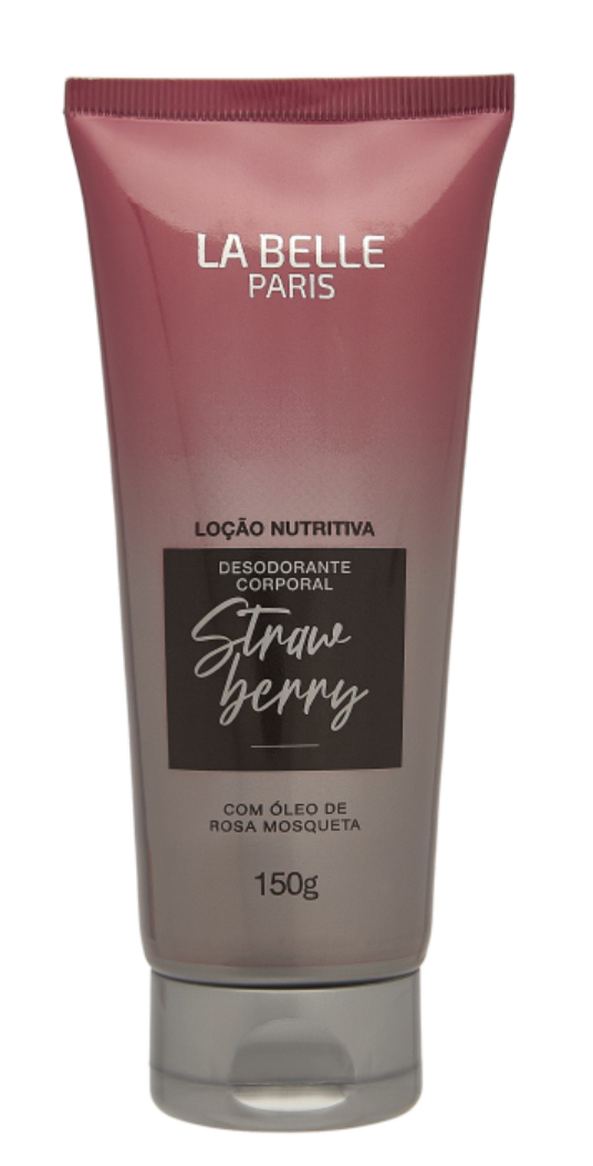 Loção Nutritiva Desodorante Corporal Straw Berry La Belle Paris